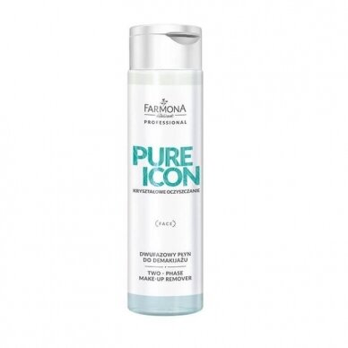FARMONA PURE ICON dvifazis akių ir lūpų makiažo valiklis, 250 ml. FARMONA PURE ICON dvifazis akių ir lūpų makiažo valiklis, 250 ml.