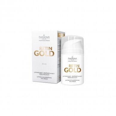 FARMONA RETIN GOLD stangrinantis ir skaistinantis paakių kremas (50+), 50 ml. FARMONA RETIN GOLD stangrinantis ir skaistinantis paakių kremas (50+), 50 ml.