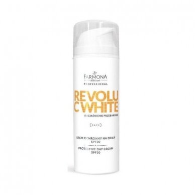FARMONA REVOLU C WHITE veido kremas spalvos pokyčių mažinimui su SPF 30 apsauga, 50 ml. FARMONA REVOLU C WHITE veido kremas spalvos pokyčių mažinimui su SPF 30 apsauga, 50 ml.