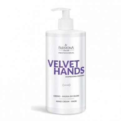 FARMONA VELVET HANDS kreminė kaukė rankų odai su keramidais, 500 ml FARMONA VELVET HANDS kreminė kaukė rankų odai su keramidais, 500 ml