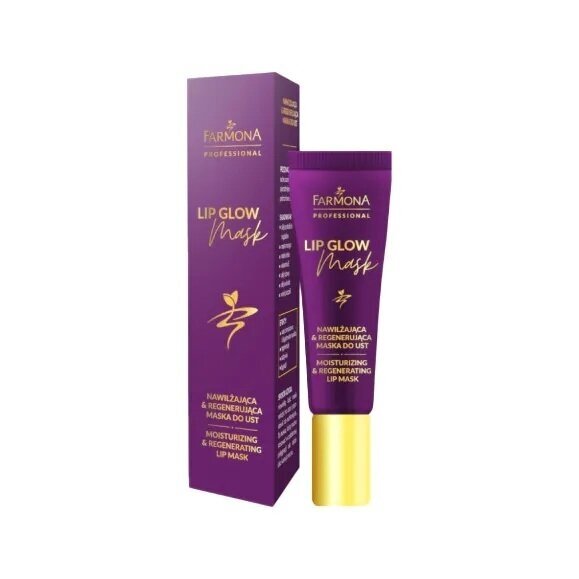 FARMONA LIP GLOW MASK drėkinanti ir regeneruojanti kaukė lūpoms su saldžiųjų migdolų aliejumi bei vitaminu E, 12 ml FARMONA LIP GLOW MASK drėkinanti ir regeneruojanti kaukė lūpoms su saldžiųjų migdolų aliejumi bei vitaminu E, 12 ml