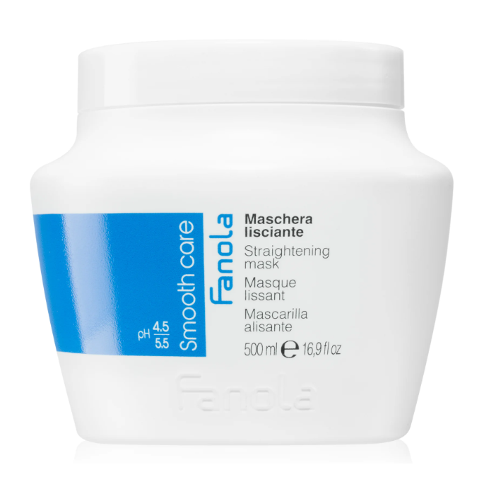 FANOLA SMOOTH CARE glotninamoji kaukė nepaklusniems šiauštis linkusiems plaukams, 500 ml FANOLA SMOOTH CARE glotninamoji kaukė nepaklusniems šiauštis linkusiems plaukams, 500 ml