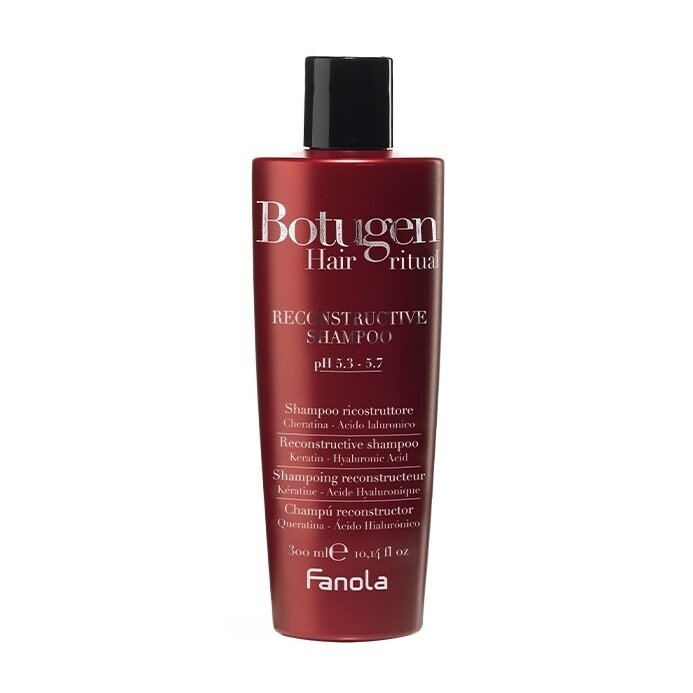 FANOLA BOTUGEN BOTOLIFE pH- 5,3-5,7 rekonstrukcinis šampūnas plaukams su Hialurono rugštimis, 300 ml. FANOLA BOTUGEN BOTOLIFE pH- 5,3-5,7 rekonstrukcinis šampūnas plaukams su Hialurono rugštimis, 300 ml.