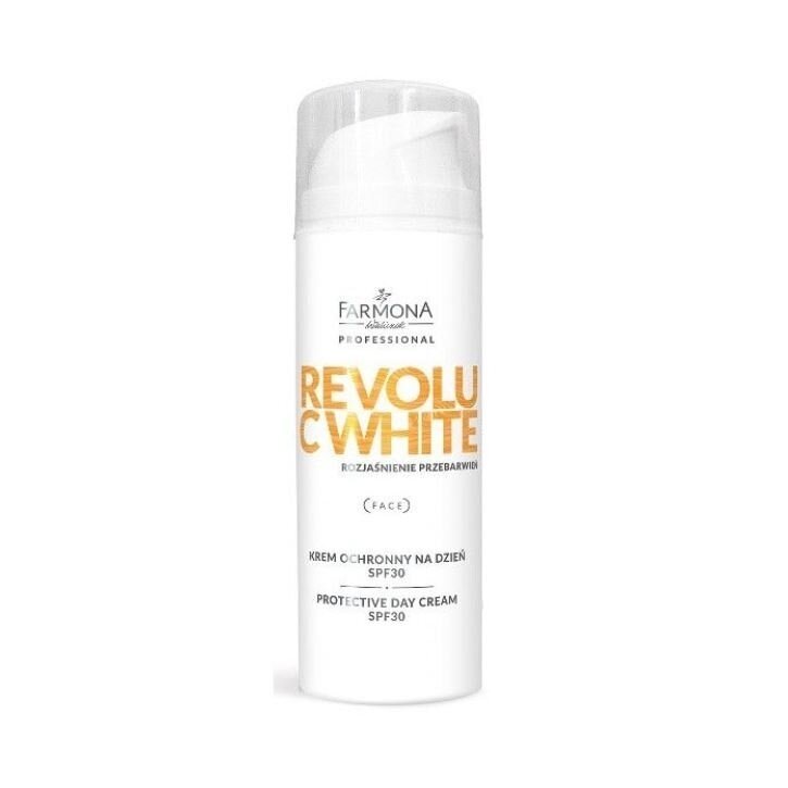 FARMONA REVOLU C WHITE veido kremas spalvos pokyčių mažinimui su SPF 30 apsauga, 50 ml.