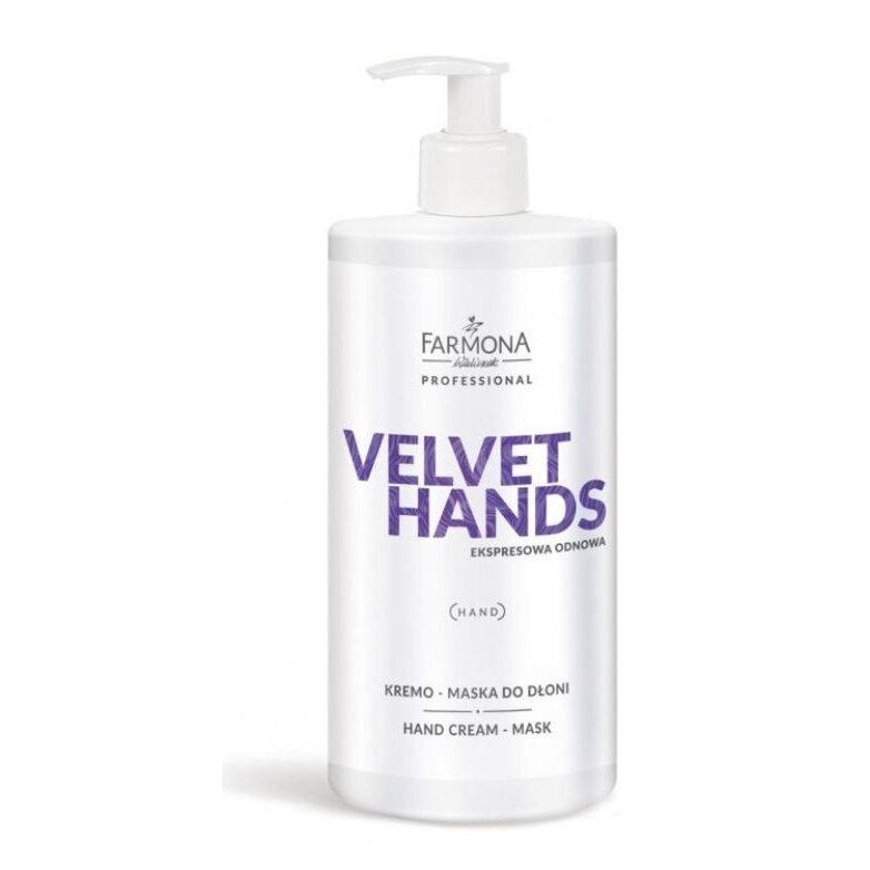FARMONA VELVET HANDS kreminė kaukė rankų odai su keramidais, 500 ml FARMONA VELVET HANDS kreminė kaukė rankų odai su keramidais, 500 ml