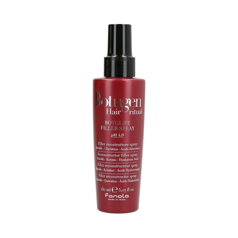 FANOLA BOTUGEN BOTOLIFE Purškiamoji priemonė pažeistiems ir lūžinėjantiems plaukams, 150 ml. FANOLA BOTUGEN BOTOLIFE Purškiamoji priemonė pažeistiems ir lūžinėjantiems plaukams, 150 ml.