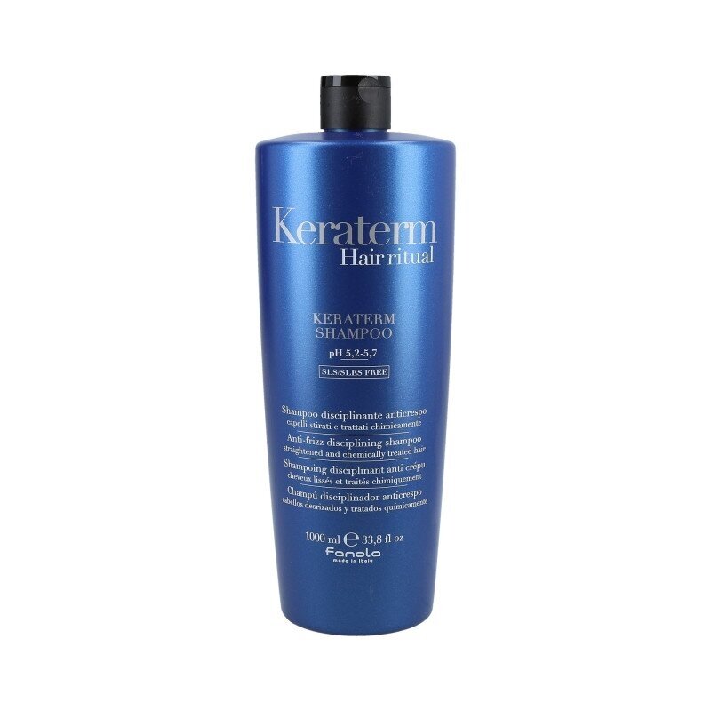 FANOLA KERATERM Šampūnas su keratinu besipučiantiems plaukams, 1000 ml. FANOLA KERATERM Šampūnas su keratinu besipučiantiems plaukams, 1000 ml.