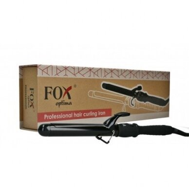 FOX OPTIMA BLACK LCD žnyplės tobuloms garbanoms, 32 cm 1 FOX OPTIMA BLACK LCD žnyplės tobuloms garbanoms, 32 cm 1