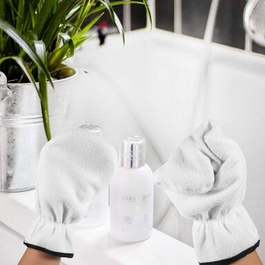 Frotinės pirštinės skirtos parafino procedūroms WHITE, 1 pora Frotinės pirštinės skirtos parafino procedūroms WHITE, 1 pora