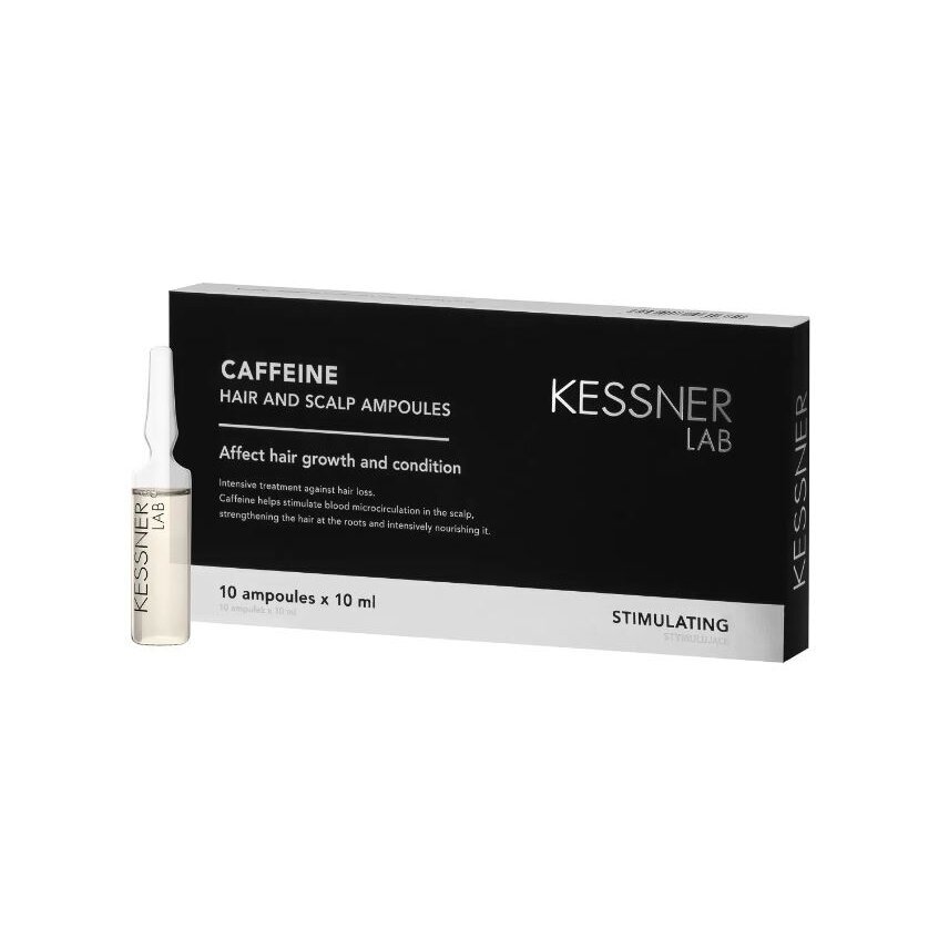 KESSNER LAB kofeino ampulės galvos odai ir plaukams, 10x10 ml KESSNER LAB kofeino ampulės galvos odai ir plaukams, 10x10 ml