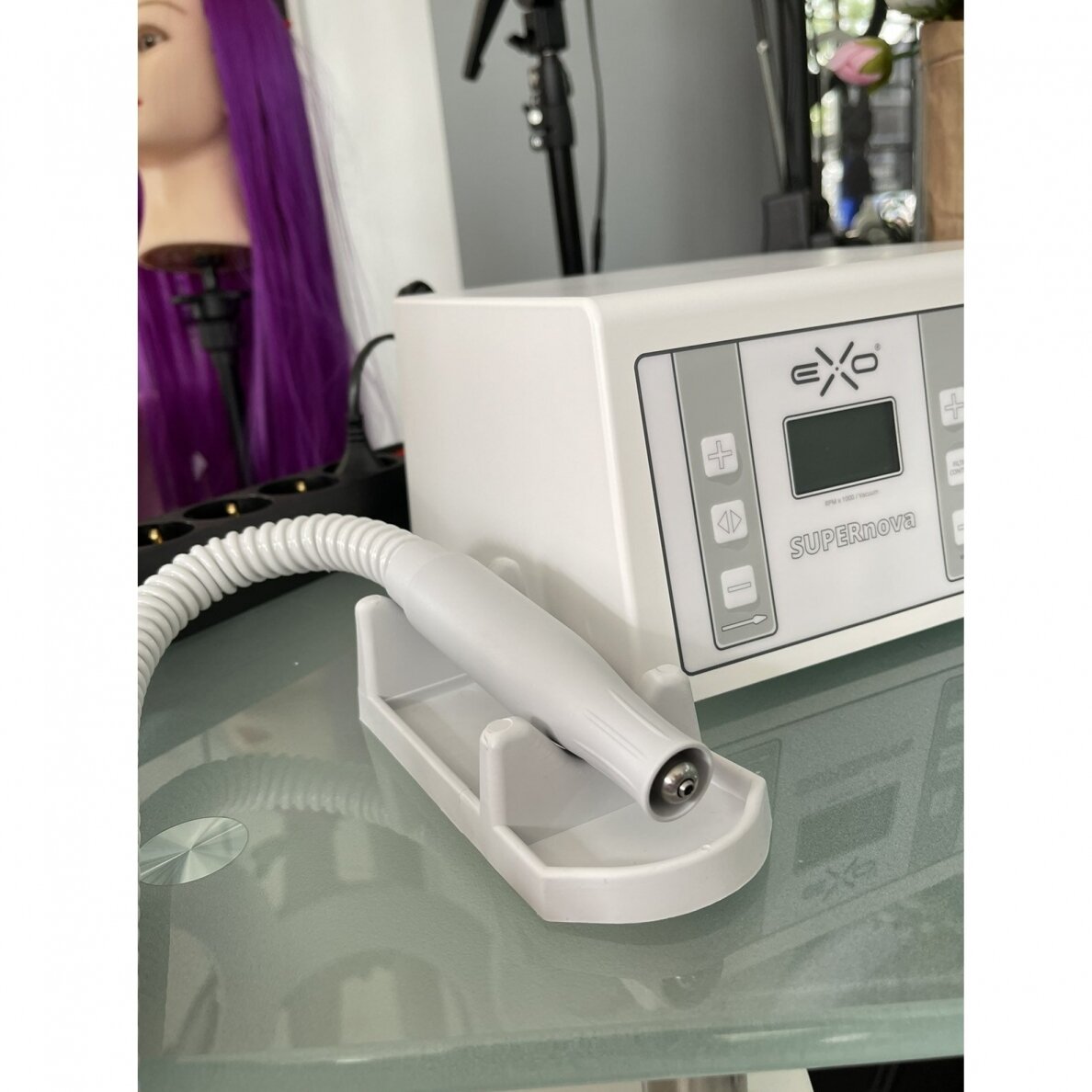 EXO PROFESSIONAL SUPERNOVA profesionali podologinė freza pedikiūro darbams su dulkių išsiurbimu 350W, (30 000 apsukų) 8 EXO PROFESSIONAL SUPERNOVA profesionali podologinė freza pedikiūro darbams su dulkių išsiurbimu 350W, (30 000 apsukų) 8