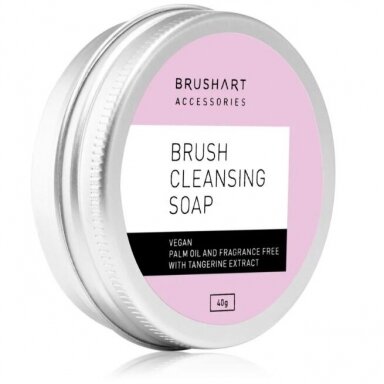 BRUSHART ACCESSORIES cleansing soap valomasis muilas makiažo šepetėliams, 40 g. BRUSHART ACCESSORIES cleansing soap valomasis muilas makiažo šepetėliams, 40 g.