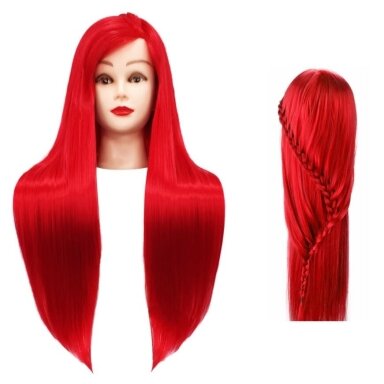 Galva mokymams IZA RED 60cm, terminiai plaukai