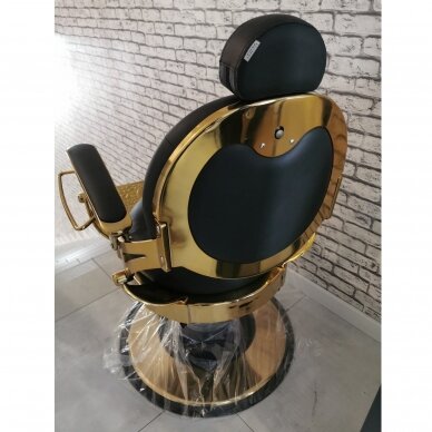 Profesionali barberio kėdė kirpykloms ir grožio salonams GABBIANO GIULIO GOLD, juodos spalvos 13 Profesionali barberio kėdė kirpykloms ir grožio salonams GABBIANO GIULIO GOLD, juodos spalvos 13