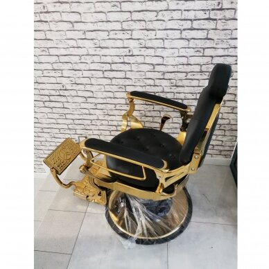 Profesionali barberio kėdė kirpykloms ir grožio salonams GABBIANO GIULIO GOLD, juodos spalvos 7 Profesionali barberio kėdė kirpykloms ir grožio salonams GABBIANO GIULIO GOLD, juodos spalvos 7