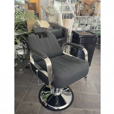 Profesionali barberio kėdė kirpykloms ir grožio salonams GABBIANO RUFO BLACK 11 Profesionali barberio kėdė kirpykloms ir grožio salonams GABBIANO RUFO BLACK 11