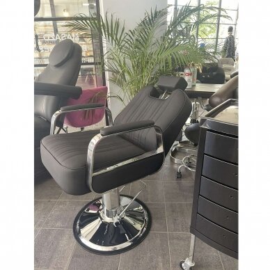 Profesionali barberio kėdė kirpykloms ir grožio salonams GABBIANO RUFO BLACK 14 Profesionali barberio kėdė kirpykloms ir grožio salonams GABBIANO RUFO BLACK 14