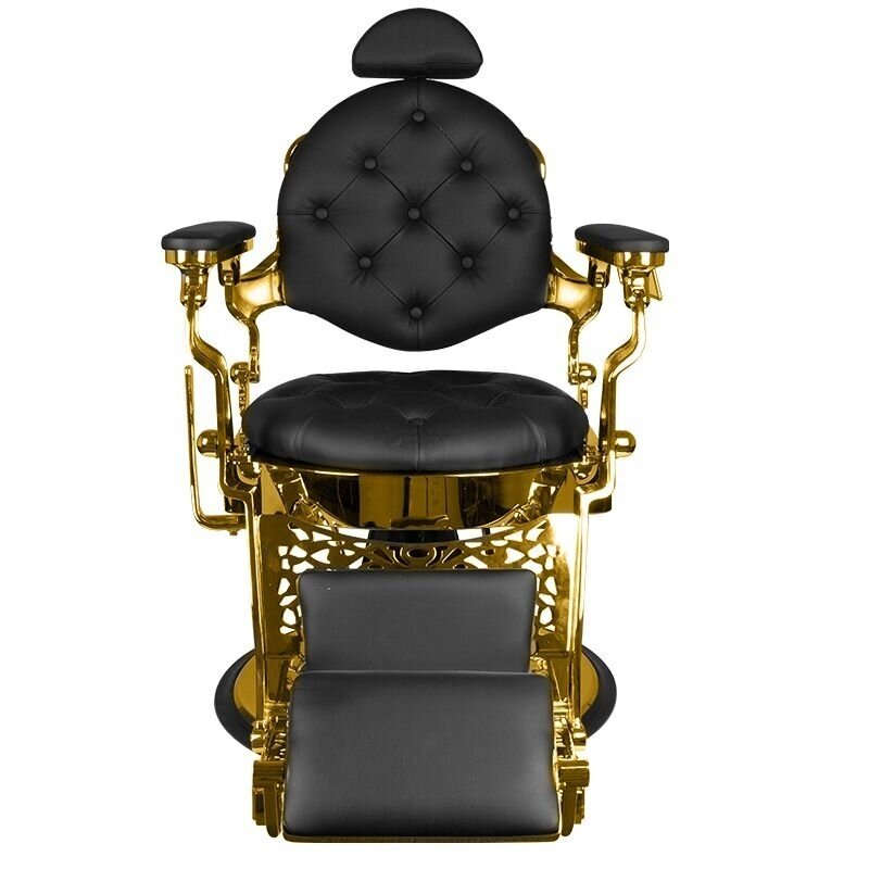 Profesionali barberio kėdė kirpykloms ir grožio salonams GABBIANO GIULIO GOLD, juodos spalvos 2 Profesionali barberio kėdė kirpykloms ir grožio salonams GABBIANO GIULIO GOLD, juodos spalvos 2