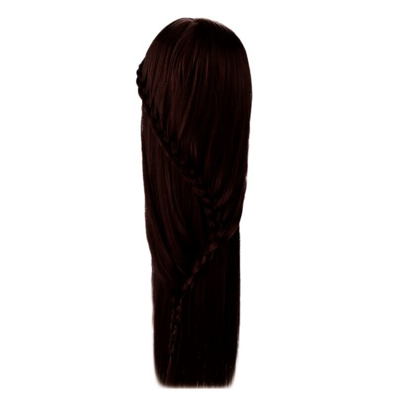 Galva kirpėjų mokymams IZA DARK BROWN 60cm, terminiai plaukai 1