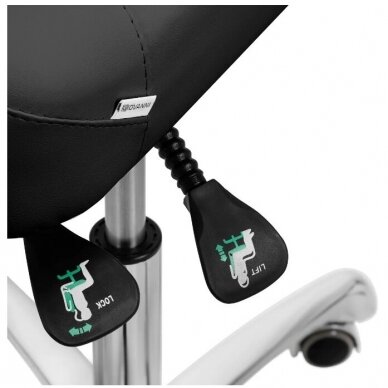 GIOVANNI CLASSIC 1005 profesionali podologinė meistro kėdė kosmetologams bei grožio salonams, juodos spalvos 6 GIOVANNI CLASSIC 1005 profesionali podologinė meistro kėdė kosmetologams bei grožio salonams, juodos spalvos 6