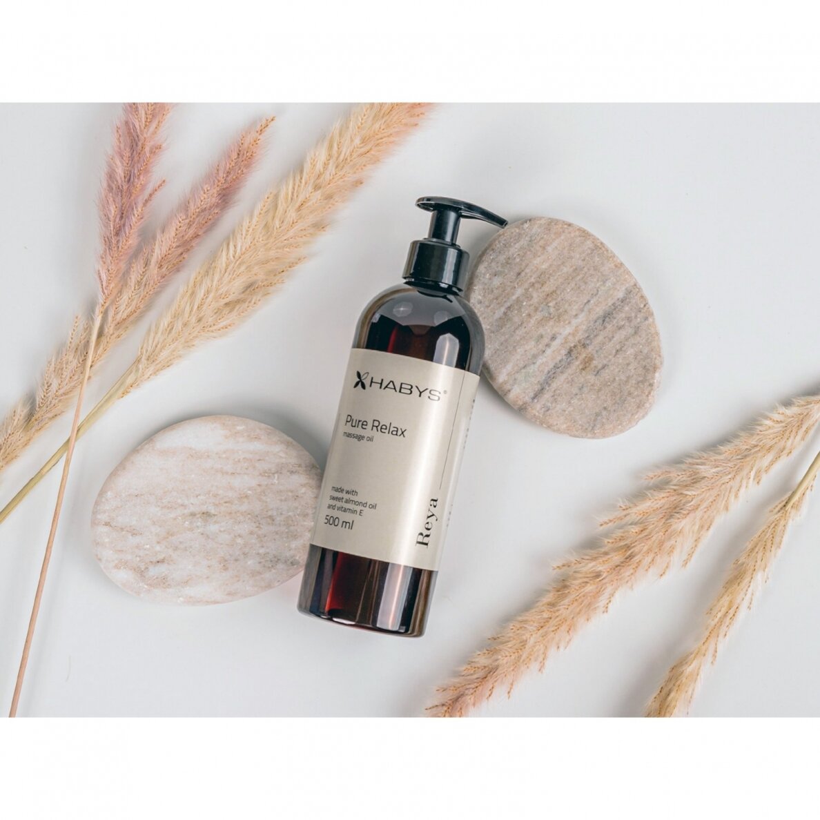 HABYS REYA Pure Relax maitinantis kūno masažo aliejus su migdolų aliejumi ir vitaminu E 2 HABYS REYA Pure Relax maitinantis kūno masažo aliejus su migdolų aliejumi ir vitaminu E 2
