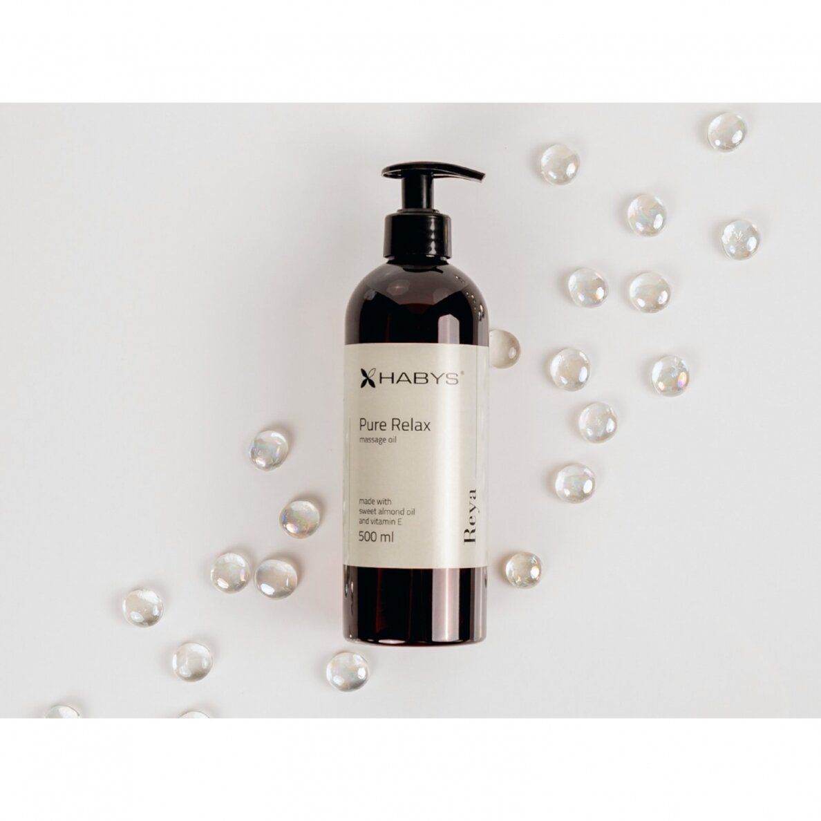 HABYS REYA Pure Relax maitinantis kūno masažo aliejus su migdolų aliejumi ir vitaminu E 3 HABYS REYA Pure Relax maitinantis kūno masažo aliejus su migdolų aliejumi ir vitaminu E 3