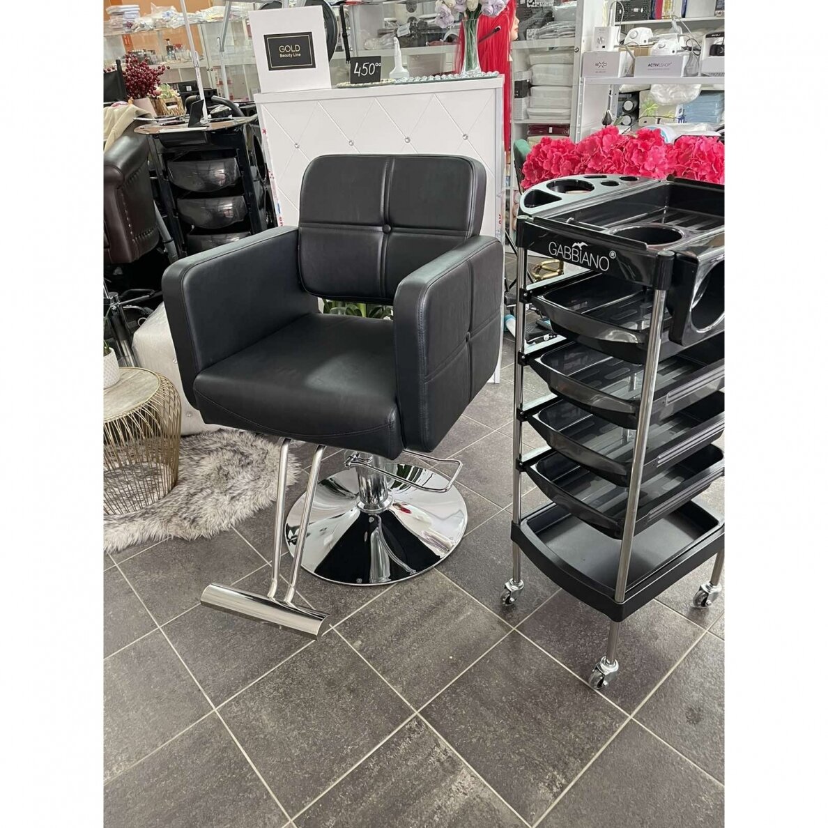 Profesionali kirpyklos kėdė HAIR SYSTEM HS10, juodos spalvos 6 Profesionali kirpyklos kėdė HAIR SYSTEM HS10, juodos spalvos 6