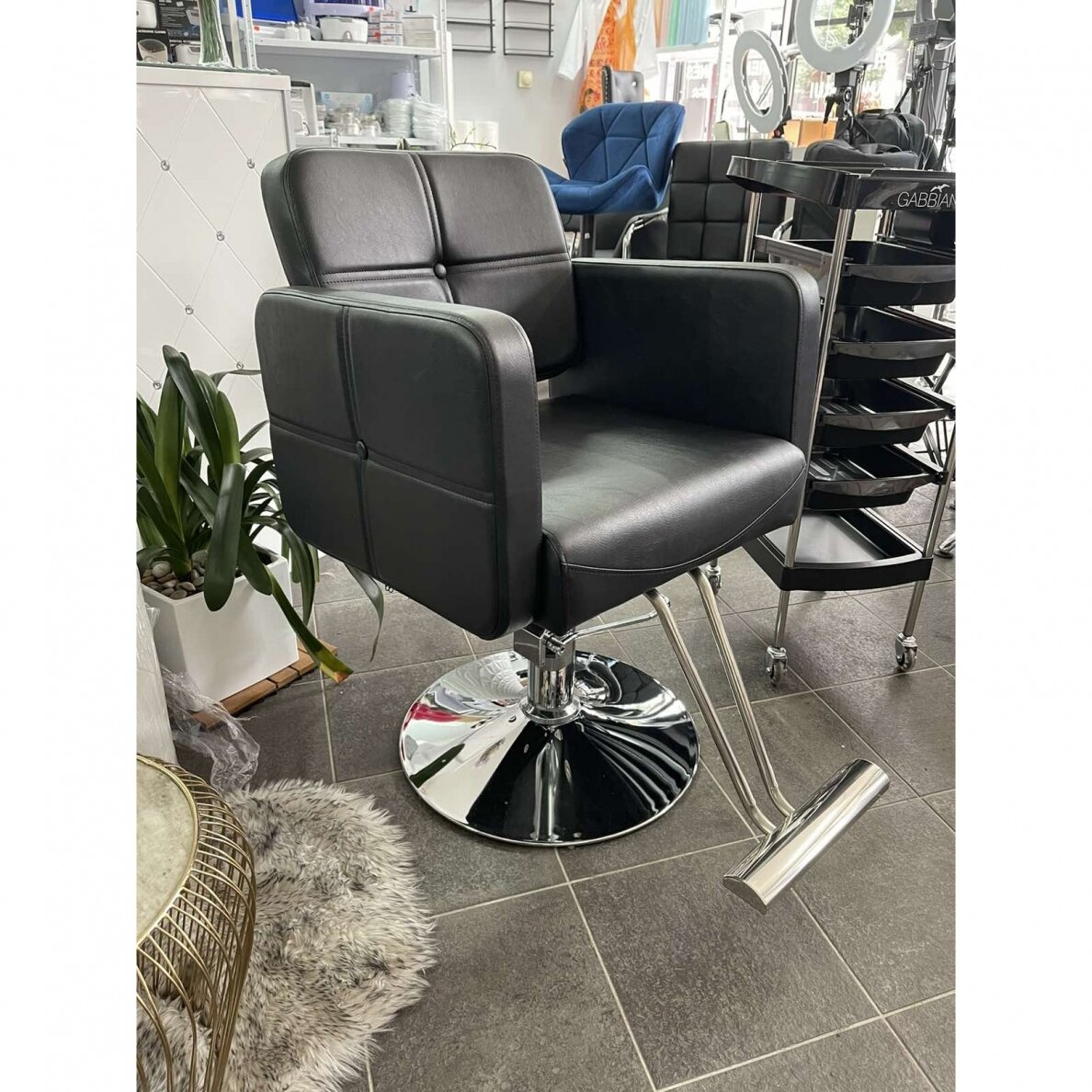 Profesionali kirpyklos kėdė HAIR SYSTEM HS10, juodos spalvos 7 Profesionali kirpyklos kėdė HAIR SYSTEM HS10, juodos spalvos 7