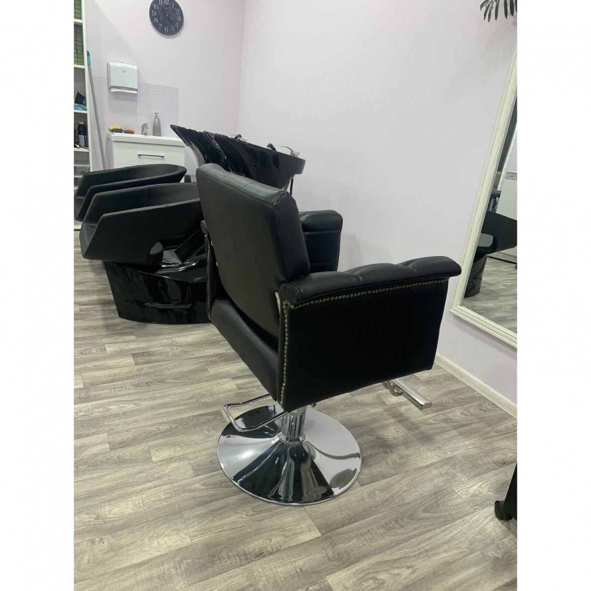 Profesionali kirpyklos kėdė HAIR SYSTEM HS48, juodos spalvos 8 Profesionali kirpyklos kėdė HAIR SYSTEM HS48, juodos spalvos 8