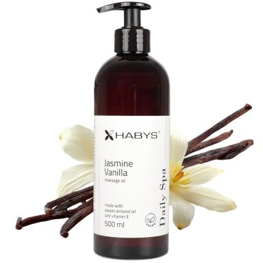 HABYS DAILY SPA masažo aliejus su jazminais ir vanile, 500 ml HABYS DAILY SPA masažo aliejus su jazminais ir vanile, 500 ml