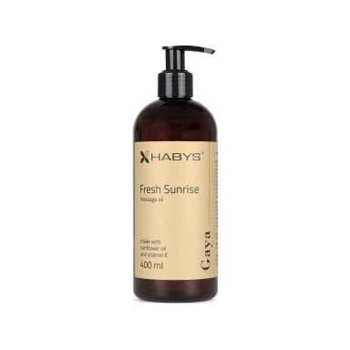 HABYS GAYA FRESH SUNRISE saulėgražų masažo aliejus su vitaminu E, 400 ml HABYS GAYA FRESH SUNRISE saulėgražų masažo aliejus su vitaminu E, 400 ml