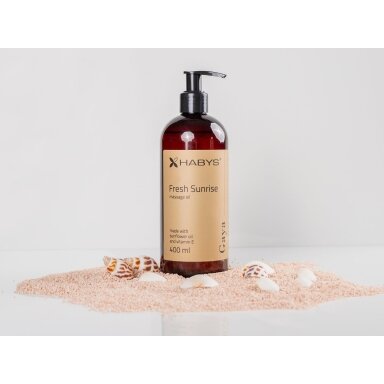 HABYS GAYA FRESH SUNRISE saulėgražų masažo aliejus su vitaminu E, 400 ml HABYS GAYA FRESH SUNRISE saulėgražų masažo aliejus su vitaminu E, 400 ml