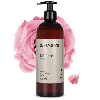 HABYS REYA SOFT ROSE masažo aliejus su natūraliu saldžiųjų migdolų aliejumi ir vitaminu E 1 HABYS REYA SOFT ROSE masažo aliejus su natūraliu saldžiųjų migdolų aliejumi ir vitaminu E 1