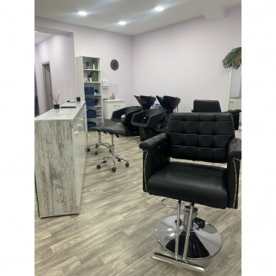 Profesionali kirpyklos kėdė HAIR SYSTEM HS48, juodos spalvos 7 Profesionali kirpyklos kėdė HAIR SYSTEM HS48, juodos spalvos 7