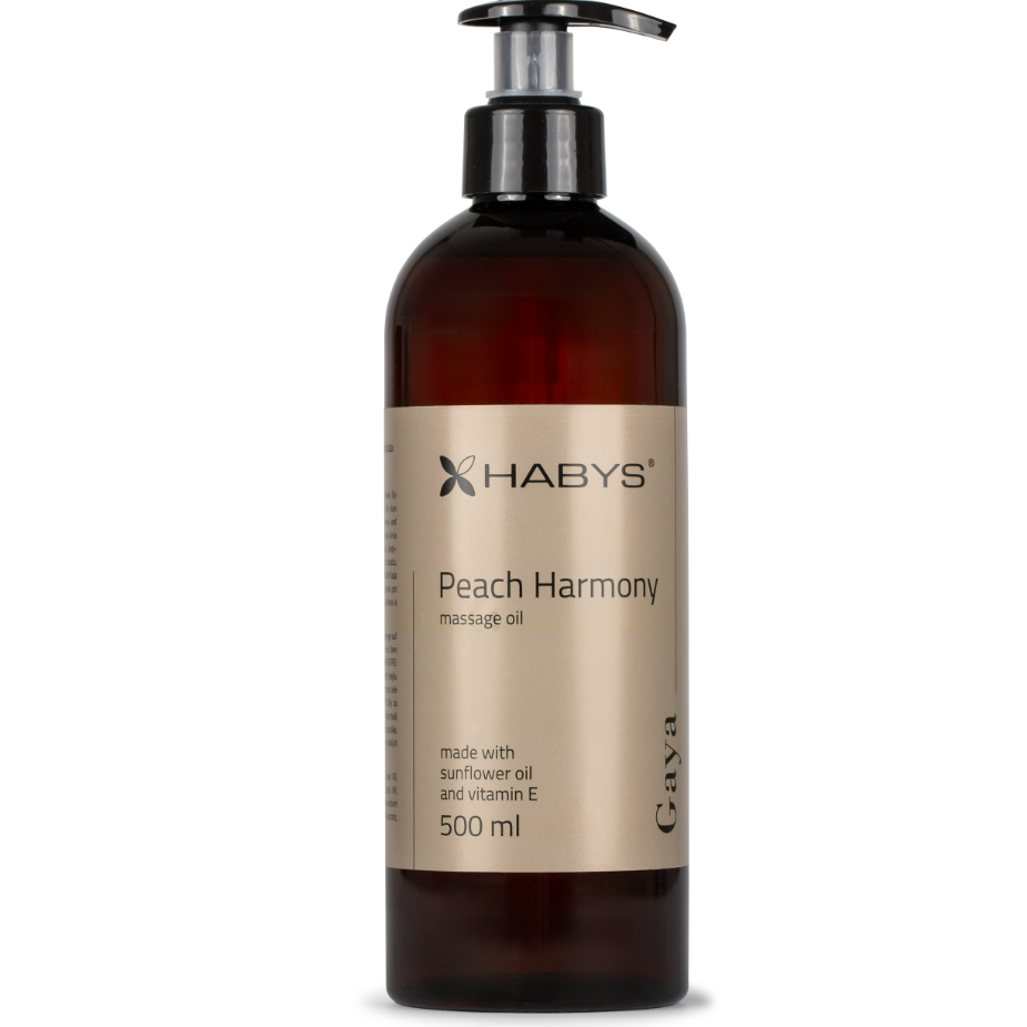 HABYS GAYA PEACH HARMONY masažinis aliejus su saulėgrąžų ir migdolų aliejumi, 500 ml 1 HABYS GAYA PEACH HARMONY masažinis aliejus su saulėgrąžų ir migdolų aliejumi, 500 ml 1