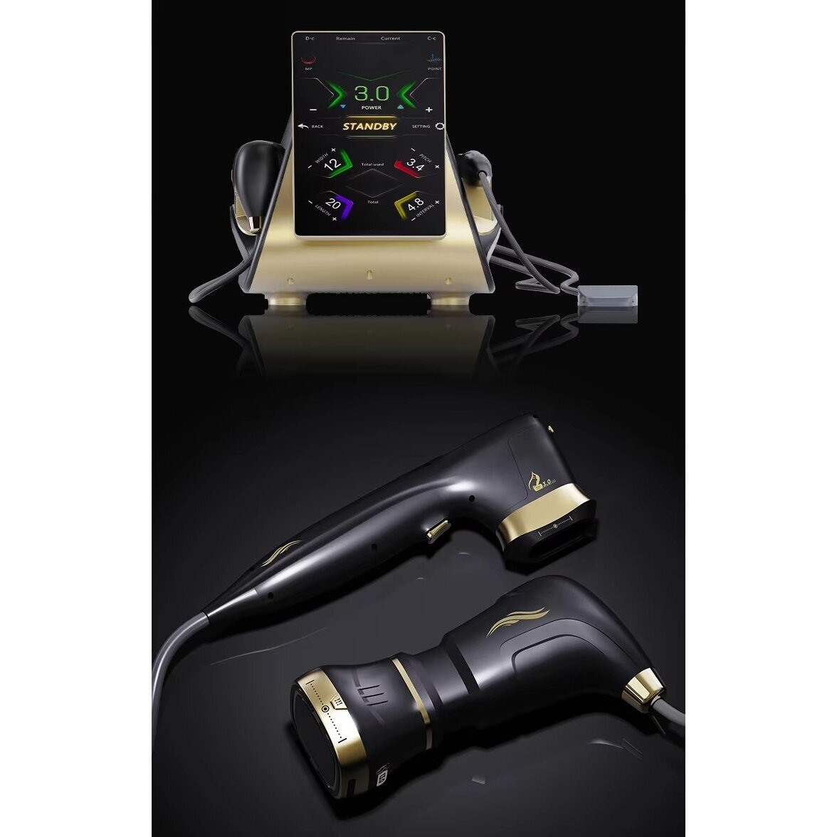 HIFU 2in1 fokusuotas 22D ultragarso aparatas veidui ir kūnui + RF lipo 6 HIFU 2in1 fokusuotas 22D ultragarso aparatas veidui ir kūnui + RF lipo 6