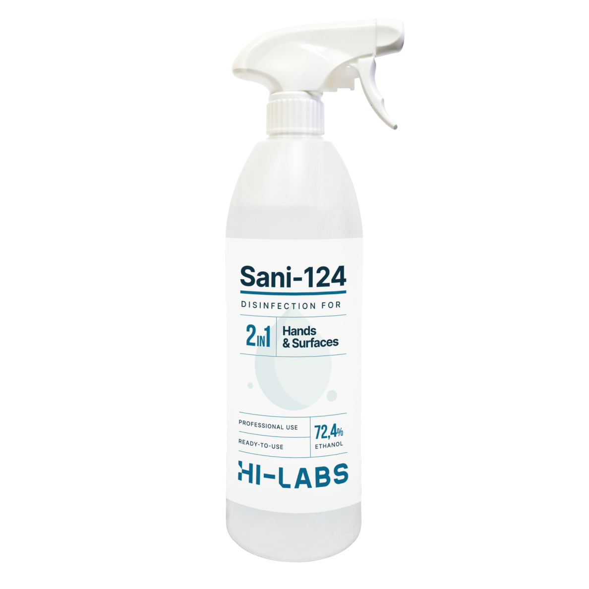 HI-LABS SANI-124 asmens higienos dezinfekantas rankoms ir mažiems paviršiams, 1000 ml