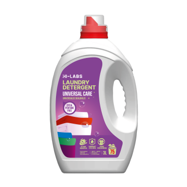 HI-LABS LAUNDRY DETERGENT UNIVERSAL CARE skystas universalus skalbiklis be dažiklių ir kvapiklių, 3 l HI-LABS LAUNDRY DETERGENT UNIVERSAL CARE skystas universalus skalbiklis be dažiklių ir kvapiklių, 3 l