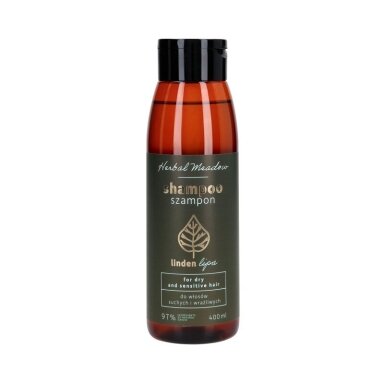 HISKIN HERBAL MEADOW SHAMPOO LINDEN TREE šampūnas sausiems plaukams su liepžiedžių ekstraktu, 400 ml HISKIN HERBAL MEADOW SHAMPOO LINDEN TREE šampūnas sausiems plaukams su liepžiedžių ekstraktu, 400 ml