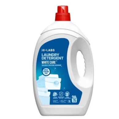 HI-LABS LAUNDRY DETERGENT WHITE COLOR skalbiklis baltiems audiniams, 3 l HI-LABS LAUNDRY DETERGENT WHITE COLOR skalbiklis baltiems audiniams, 3 l