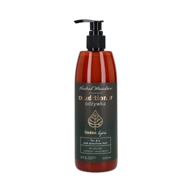 HISKIN HERBAL MEADOW CONDITIONER LINDEN TREE kondicionierius sausiems plaukams su liepžiedžių ekstraktu, 400 ml HISKIN HERBAL MEADOW CONDITIONER LINDEN TREE kondicionierius sausiems plaukams su liepžiedžių ekstraktu, 400 ml