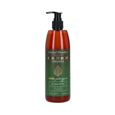 HISKIN HERBAL MEADOW CONDITIONER NETTLE plaukų kondicionierius nuo pleiskanų su mėtų ekstraktu, 400 ml HISKIN HERBAL MEADOW CONDITIONER NETTLE plaukų kondicionierius nuo pleiskanų su mėtų ekstraktu, 400 ml