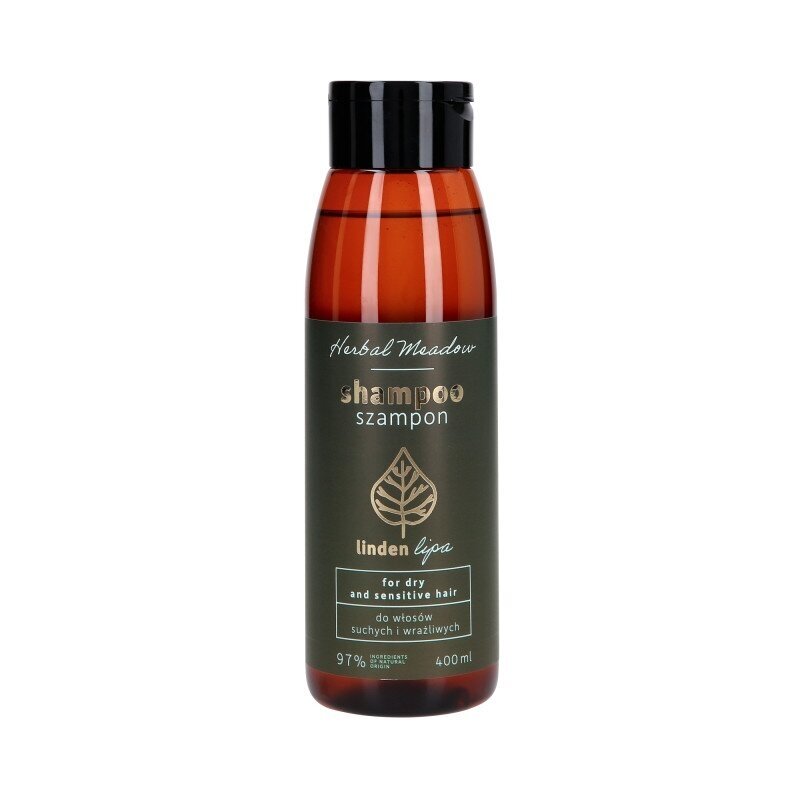 HISKIN HERBAL MEADOW SHAMPOO LINDEN TREE šampūnas sausiems plaukams su liepžiedžių ekstraktu, 400 ml