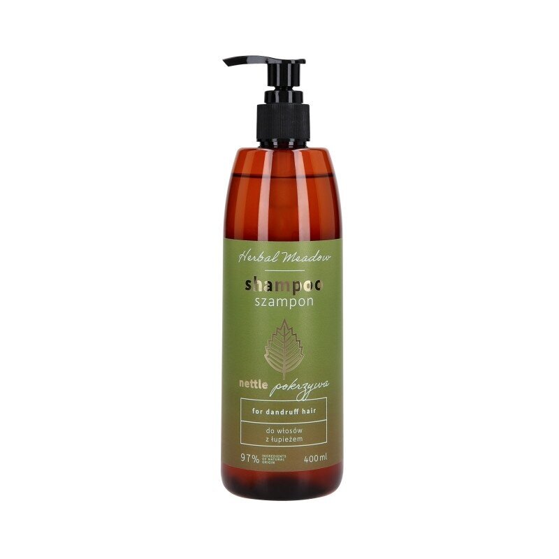 HISKIN HERBAL MEADOW SHAMPOO NETTLE šampūnas nuo pleiskanų su dilgelių ekstraktu, 400 ml
