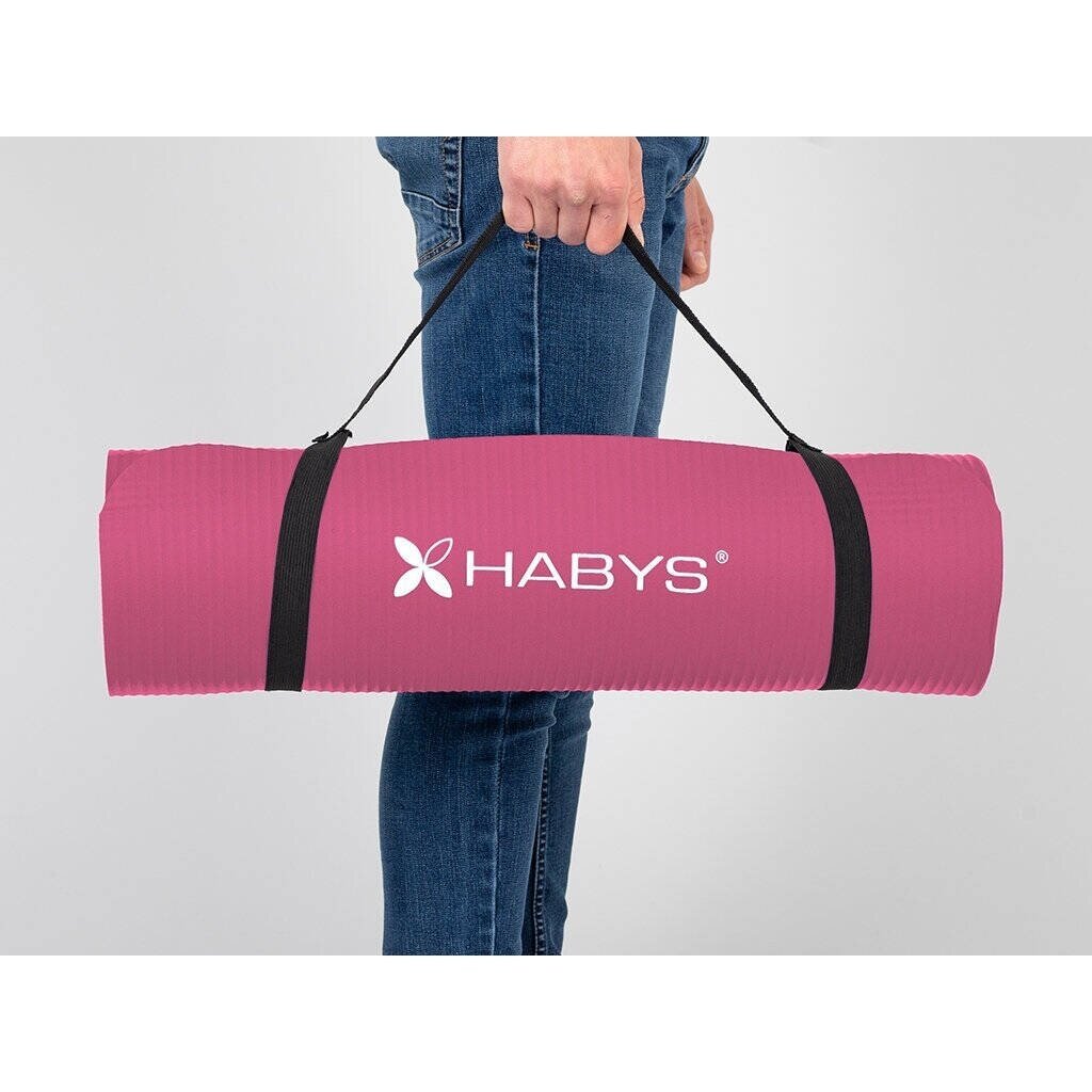 Jogos kilimėlis treniruotėms NBR, 183x61x1cm, rožinės spalvos 3 Jogos kilimėlis treniruotėms NBR, 183x61x1cm, rožinės spalvos 3