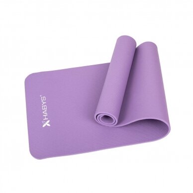 Jogos kilimėlis treniruotėms NBR, 183x61x1cm, violetinės spalvos 2 Jogos kilimėlis treniruotėms NBR, 183x61x1cm, violetinės spalvos 2