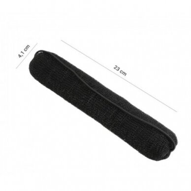 LUSSONI lanksti plaukų kempinėlė kuodui formuoti BLACK, 230 mm 1 LUSSONI lanksti plaukų kempinėlė kuodui formuoti BLACK, 230 mm 1