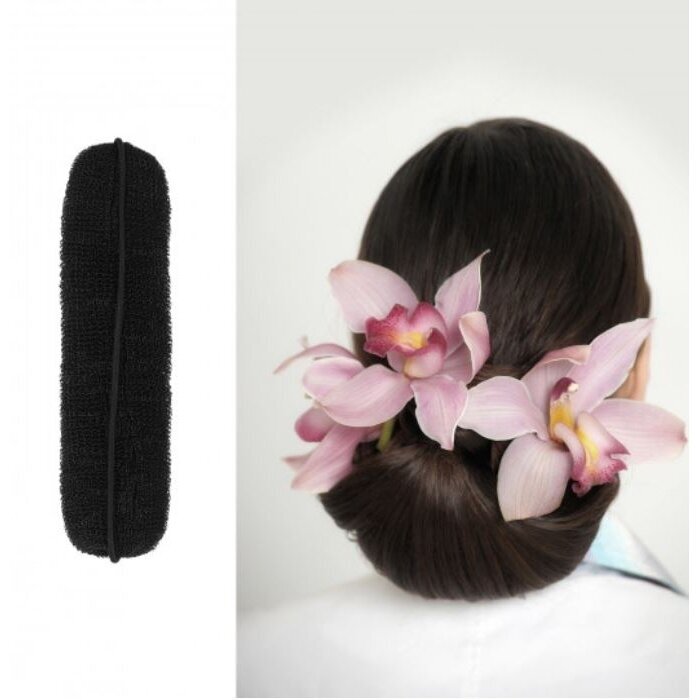 LUSSONI lanksti plaukų kempinėlė kuodui formuoti BLACK, 150 mm 2 LUSSONI lanksti plaukų kempinėlė kuodui formuoti BLACK, 150 mm 2