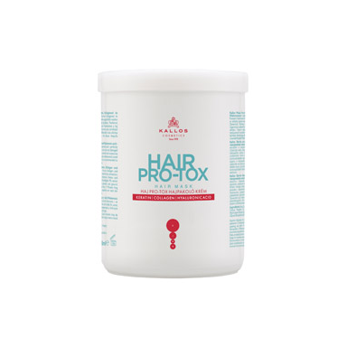 KALLOS HAIR PRO-TOX MASK atkuriamoji kaukė sausiems plaukams su keratinu, kolageno ir hialurono rūgštimis, 1000 ml KALLOS HAIR PRO-TOX MASK atkuriamoji kaukė sausiems plaukams su keratinu, kolageno ir hialurono rūgštimis, 1000 ml