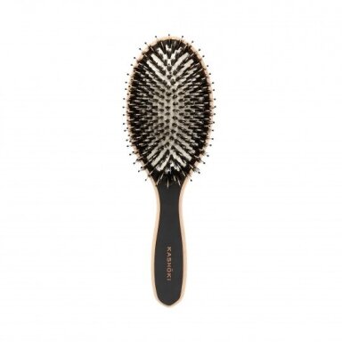 KASHOKI TOUCH OF NATURE WOODEN OVAL HAIR BRUSH naturalios medinės šukos plaukams OVAL KASHOKI TOUCH OF NATURE WOODEN OVAL HAIR BRUSH naturalios medinės šukos plaukams OVAL
